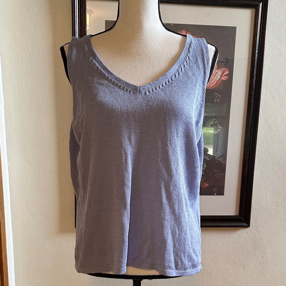 Eileen Fisher Sleeveless V-Neck Knit Top
